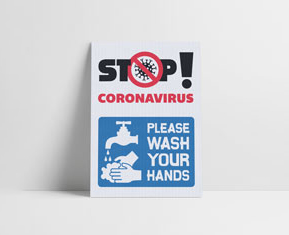 COVID workplace sanitiser labels